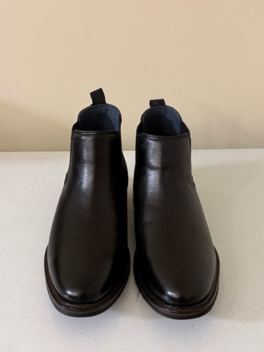 Johnston & Murphy XC Flex Raleigh Chelsea Boots Black Full Grain Leather NIB